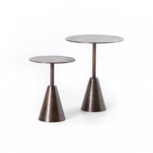 FRISCO END TABLES SET-ANTIQUE RUST
