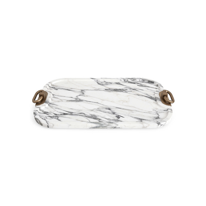 HIPPODROME TRAY - ARABESCATO MARBLE
